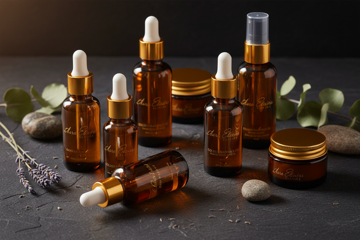Luxurious Amber Glass Hero Image